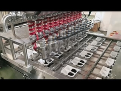 Mesin pengisi dan penyegelan tray curry block cutting dotted line