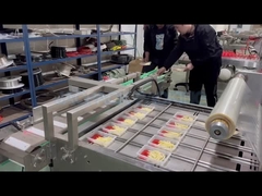 Mesin Penyegelan Tray Vacuum Makanan Masak, Mesin Penyegelan Tray Makan Siang 380V