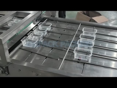 Mesin penutup baki sayuran kering plastik mesin pelabelan mesin pengemasan garis