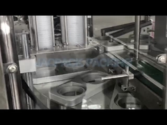 Double Head Rotary Cup Filling Sealing Machine Plastik cup saus ketchup Cup Filling Sealing