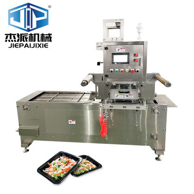 Beli Automatic Tray Skin Packaging Sealing Machine for Fried Noodle Packaging Packaging Form Tray/Bowl/Container Jangkauan yang diterapkan 2100×900×1700mm online manufacture