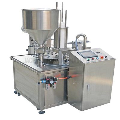 16cups/Min Mesin Pengisian dan Penutup Piala Rotary untuk Makanan dan Minuman