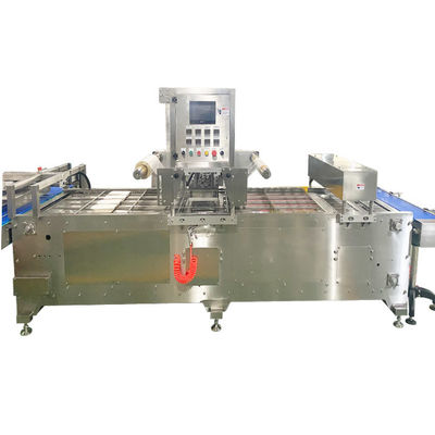 2.2kw MAP Tray Sealer Machine Sistem Segel Tray Beras Dengan Sistem Kontrol PLC