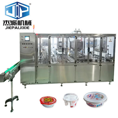 Touch Screen Plastic Cup Filling Capping Sealing Machine untuk minuman makanan cair
