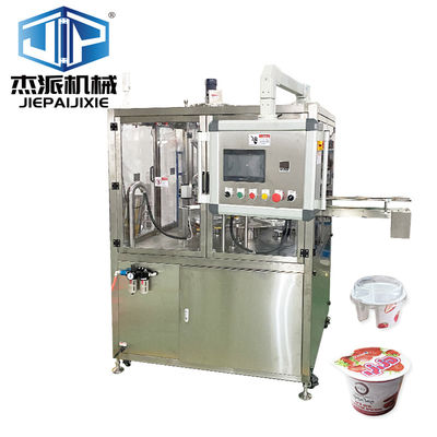 Mesin Pengisian dan Penyegelan Untuk Produksi Volume Tinggi 2000 cangkir/jam Es Krim Yogurt Cangkir Air