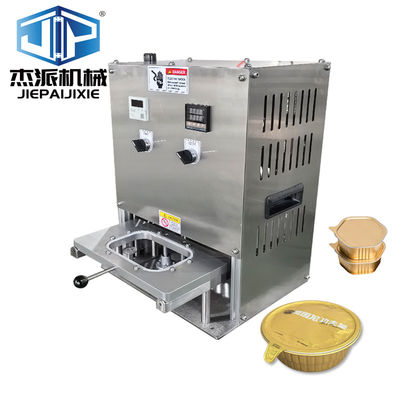 Semi Auto Desktop Aluminium Foil Tray Sealing Machine Untuk Alum Film Heat Sealing