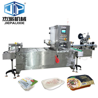 Tray Sealing dan Label Mesin untuk buah kering dehidrasi dan saus tebal wadah